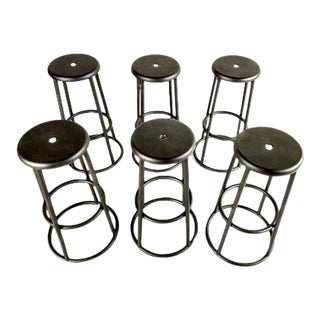 Maurizio Peregalli for Zeus Industrial Barstools - Set of 6 For Sale