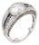 1920s Art Deco Gia 1.06 Carat Rose Cut Diamond Onyx Platinum Engagement Ring, Size 4.25 For Sale