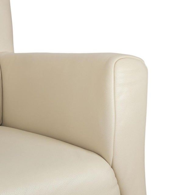 Leather 322 Armchairs White Cream from Rolf Benz, Set of 2 For Sale - Image 4 of 14
