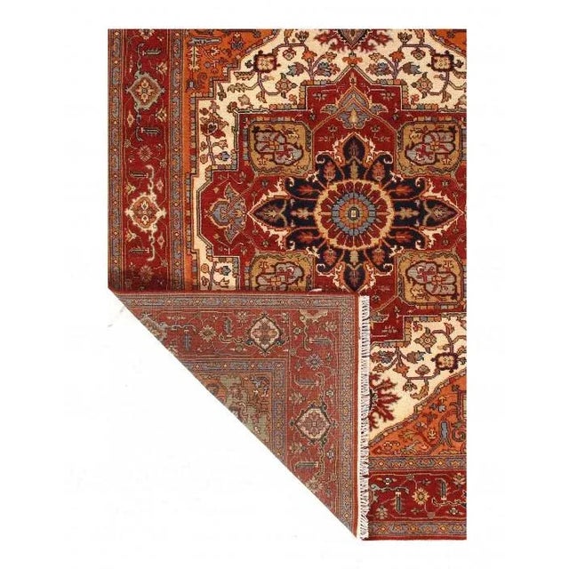 Pasargad Rust Fine Hand-Knotted Serapi Design 8' X 10'5" For Sale - Image 4 of 8
