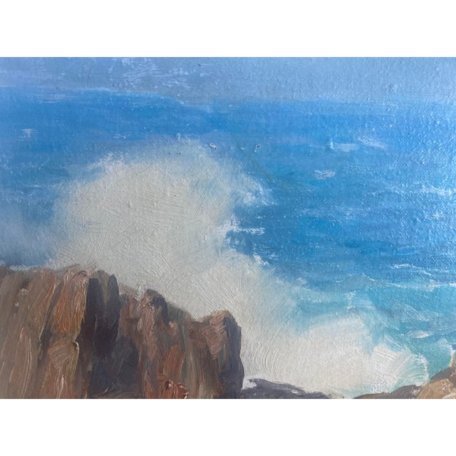 Early 20th Century Fred Pye Well-Listed Artist Original Early Seascape Painting Bald Head For Sale - Image 5 of 15