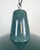 Mid-Century Modern Industrial Green Enamel Factory Lamp, 1960s For Sale - Image 3 of 15