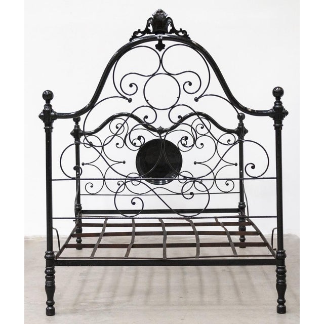 Mid 19th Century Wrought Iron Bed, France For Sale - Image 4 of 15