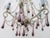 Vintage Italian Crystal Beaded 6-light Chandelier with Purple & Azure Drops For Sale - Image 3 of 16