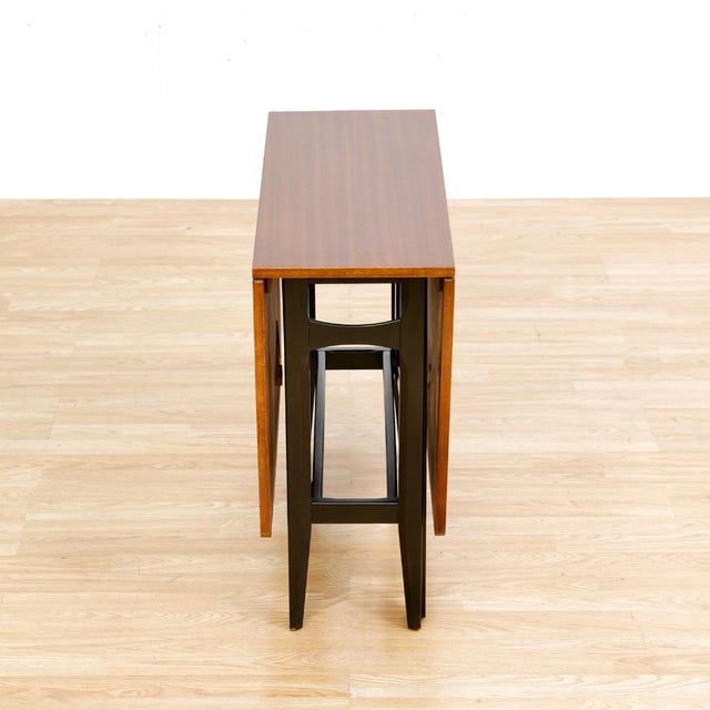 1960s 1960s Mid Century Ebonized Drop Leaf Dining Table For Sale - Image 5 of 12