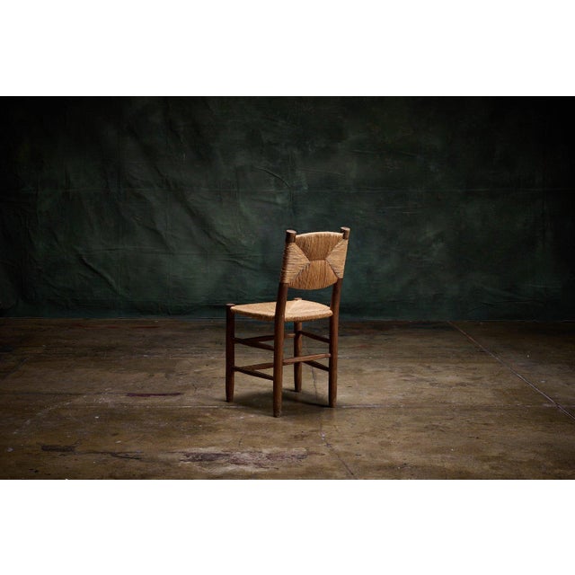 Wood Set of Four Straight Back Chairs by Charlotte Perriand, 1960s For Sale - Image 7 of 7