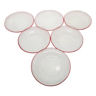 Rotor Dessert Set by J. Drost for Ząbkowice Gospodarcza Huta, Poland, 1970s, Set of 6 For Sale