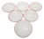 Rotor Dessert Set by J. Drost for Ząbkowice Gospodarcza Huta, Poland, 1970s, Set of 6 For Sale