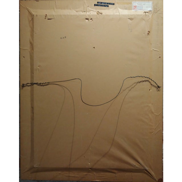 Pauline Polk -Still Life of Red & Yellow Flowers in a Blue Vase- Painting For Sale - Image 10 of 11