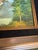 Mid-Century Modern Vintage Mid-Century Modern Mountain Lake Oil Painting Signed Kelly Wood Velvet Frame For Sale - Image 3 of 10