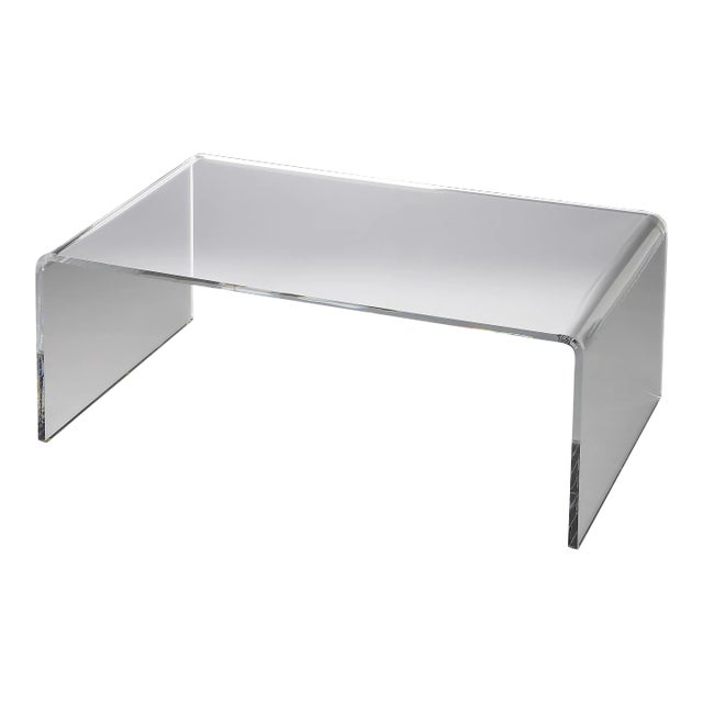 Crystal Clear Acrylic Coffee Table, Clear For Sale