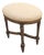 Antique 1930s French Louis XVI Style Oval Upholstered Giltwood Vanity Bench Stool For Sale