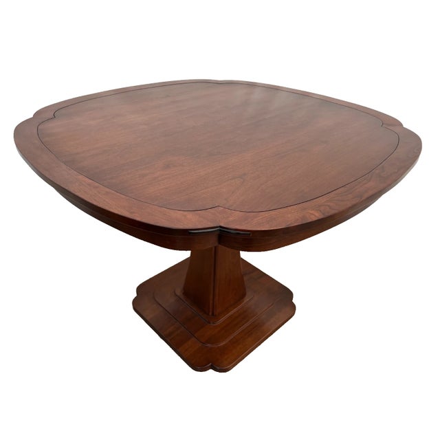 Gorgeous Rare Vintage 2004 Antiquities by Stickley, Pedestal Table, Solid Cherry, Clover pattern, Kitchen / Game Room. 30"...