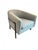 Modern Restoration Hardware Reginald Chair in an Italian Gray Weave and Chrome Base For Sale - Image 3 of 11