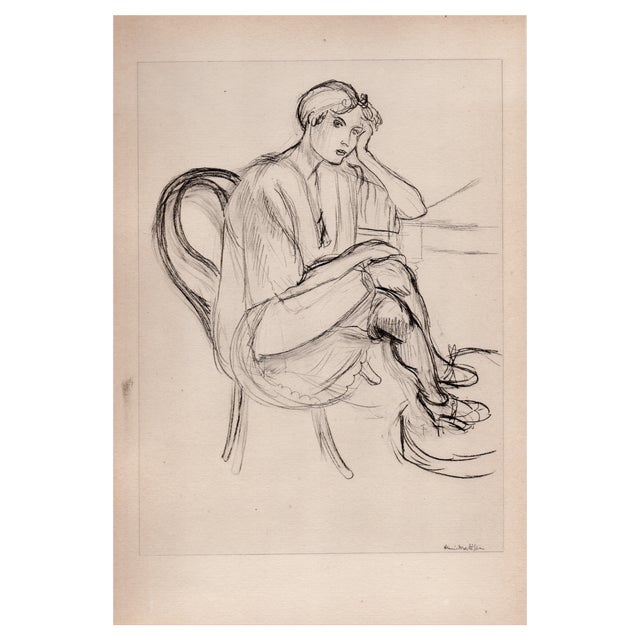 Matisse, Sitting Girl, Original Lithograph, 1920 For Sale