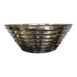 1990s Ribbed Silver Bowl