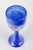 Kjell Engman for Kosta Boda Art glass wine glass, 1980/90s. Artistically crafted wine glass in blue glass with a metallic...