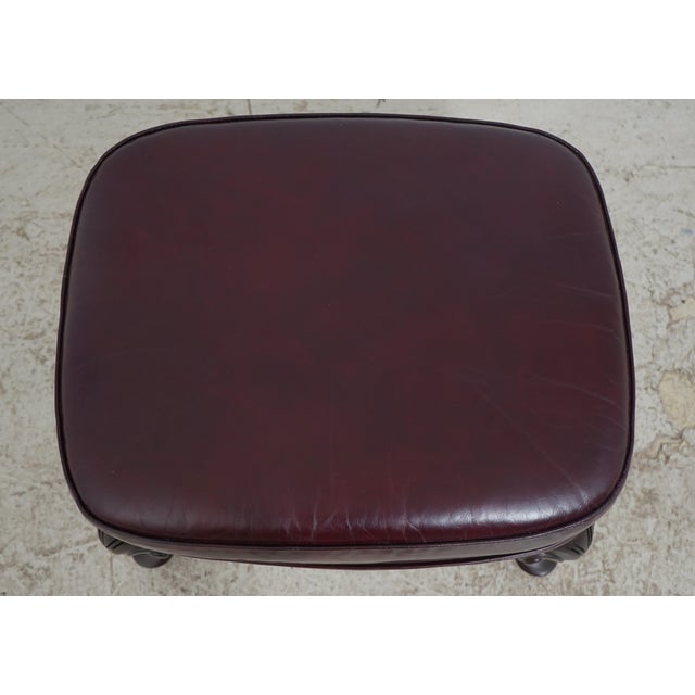 Hancock & Moore Leather Wing Chair & Ottoman For Sale - Image 18 of 18