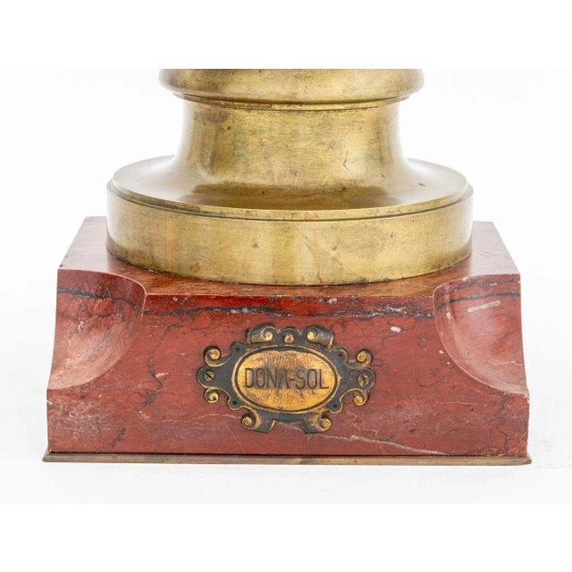 Ernest Rancoulet "Dona Sol" Patinated Bronze Bust For Sale - Image 9 of 9