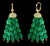 2010s 150 Carat Emerald Beads and Diamond Hanging/ Drop Earrings 14 Karat Yellow Gold For Sale - Image 5 of 18