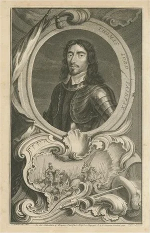 Jacobus Houbraken, Portrait of Thomas Fairfax, Parliamentarian Officer, 1750, Print