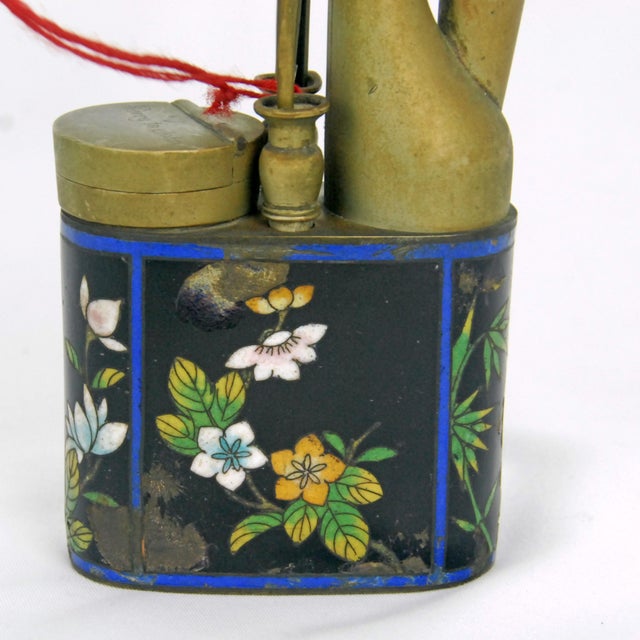 Chinese Cloisonne Pipe With Script and Fittings Late 19th Century For Sale - Image 11 of 17