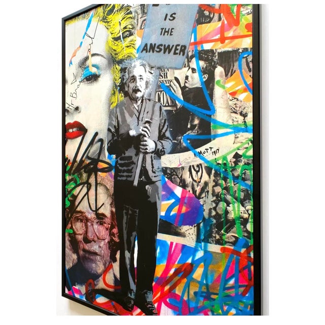 Postmodern Mr. Brainwash " Love Is the Answer " Lithograph Print Framed Pop Art Poster For Sale - Image 3 of 4