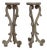 Pair of English Painted Carved Pedestals With Scrolling Legs, Circa 1900 For Sale