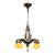 1920s Cast Bronze 5 Light Chandelier in Spectacular Original Condition #2622 For Sale