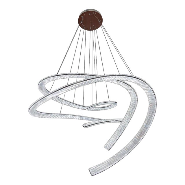 Collection Orione 2.0 Chandelier in Metal and Crystal by Jago For Sale