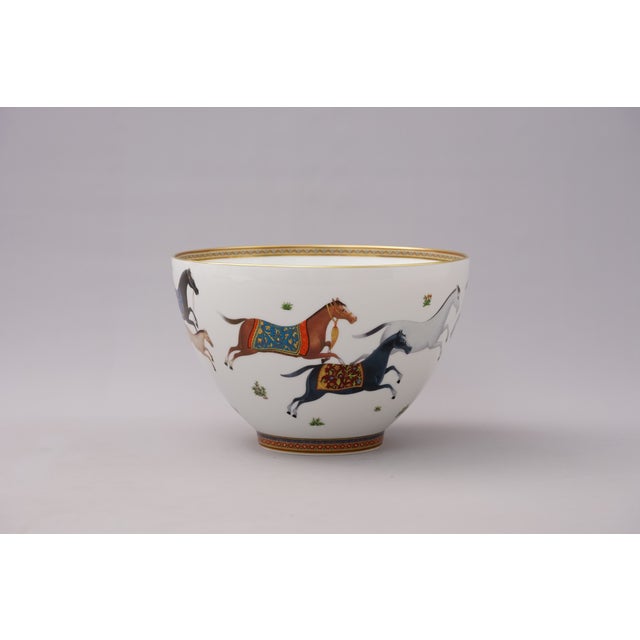 Early 21st Century Cheval d'Orient Punch Bowl with Box from Hermès, Paris, France, 2010s For Sale - Image 5 of 8