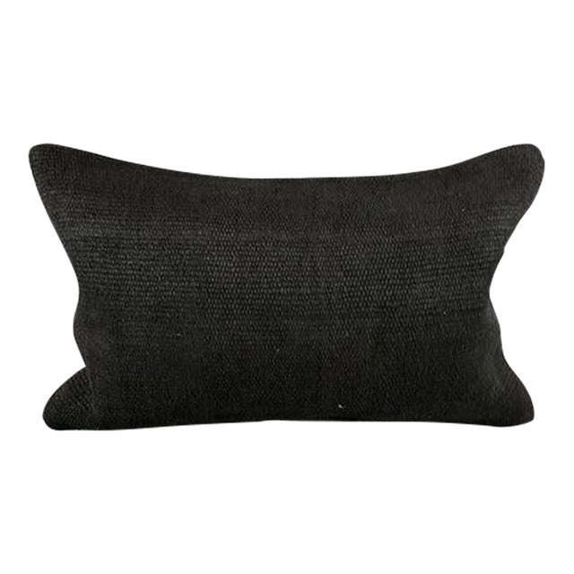 16 x 24 Hemp Pillow Turkish Cushion Natural Black Pillow Cushion Cover For Sale