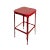 Vintage Cherry Red Iron Stool For Sale