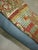 Light Blue Rust Color Antique Persian Lumbar Size Rug Pillow For Sale - Image 4 of 5