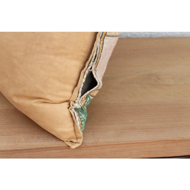 19th Century Large Pastel Heritage Antique Jaisalmer Pillow For Sale - Image 5 of 7