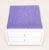 Contemporary Purple and White Storage Ottoman For Sale - Image 4 of 6