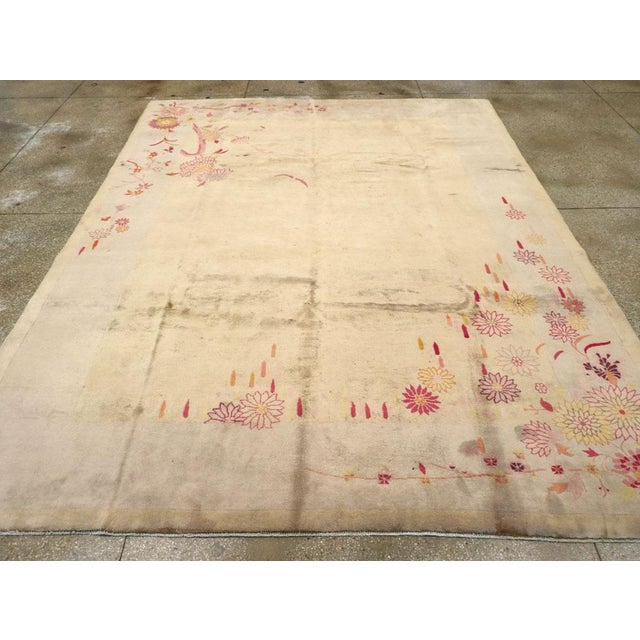 Galerie Shabab Collection Mid-20th Century Chinese Art Deco Room Size Carpet For Sale - Image 4 of 9