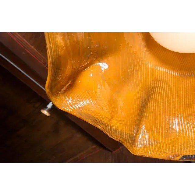 Toni Zuccheri 1960s Orange Venini Murano "Hat" Style Pendant by Toni Zuccheri For Sale - Image 4 of 13