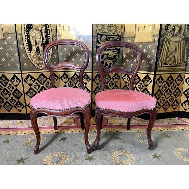 Louis Philippe Walnut Chairs, Set of 6 For Sale - Image 6 of 10