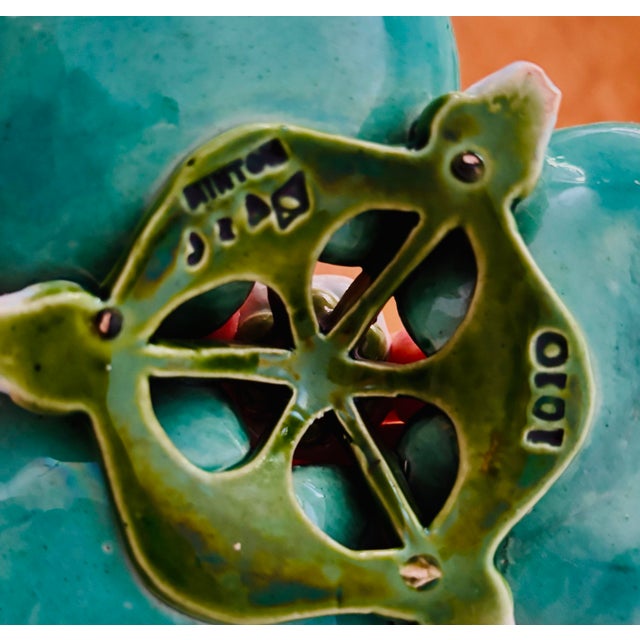 Minton Majolica "Water Lily" serving tray, originally produced in England circa 1865-1875