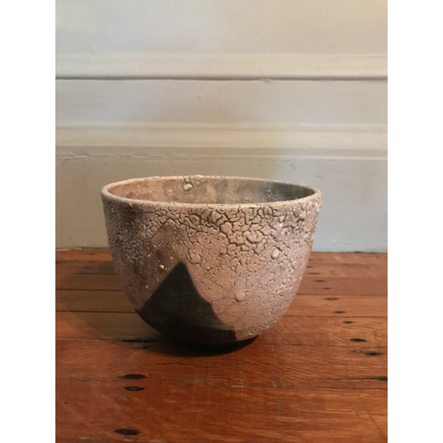 Black and White Textured Ceramic Vessel For Sale In San Francisco - Image 6 of 6