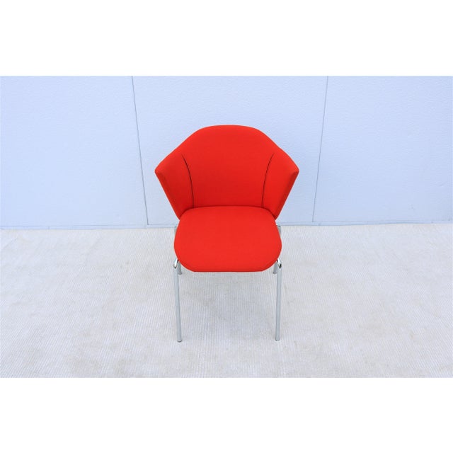 2020s Contemporary Modern Eoos for Coalesse Capa Stackable Red Guest Chair For Sale - Image 5 of 12