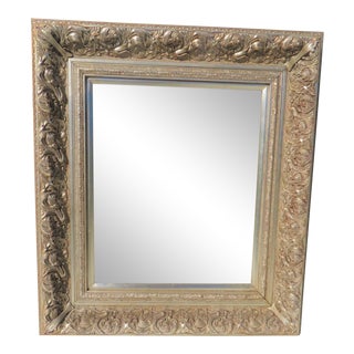 Silver Leaf Carved Mirror For Sale