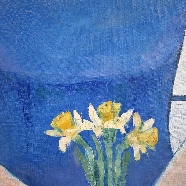 Lidia Wiencek, Woman with Daffodils, Oil on Canvas, 2003, Oil on Canvas For Sale - Image 3 of 7
