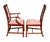 Set of Late 20th Century Six Mahogany Henkel Harris Dining Chairs With Pink Floral Damask Seats For Sale - Image 9 of 12