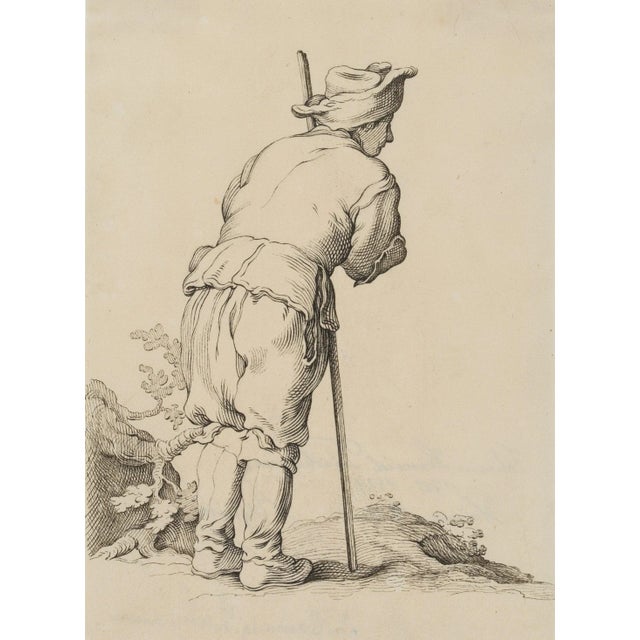 Johann Heinrich Wilhelm Tischbein, Shepherd with a Stick, 1790, Drawing For Sale - Image 5 of 5