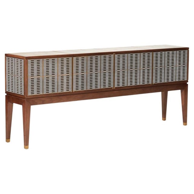 Brown Lala Walnut Bronze Metal Sideboard by Reda Amalou Design For Sale - Image 8 of 8