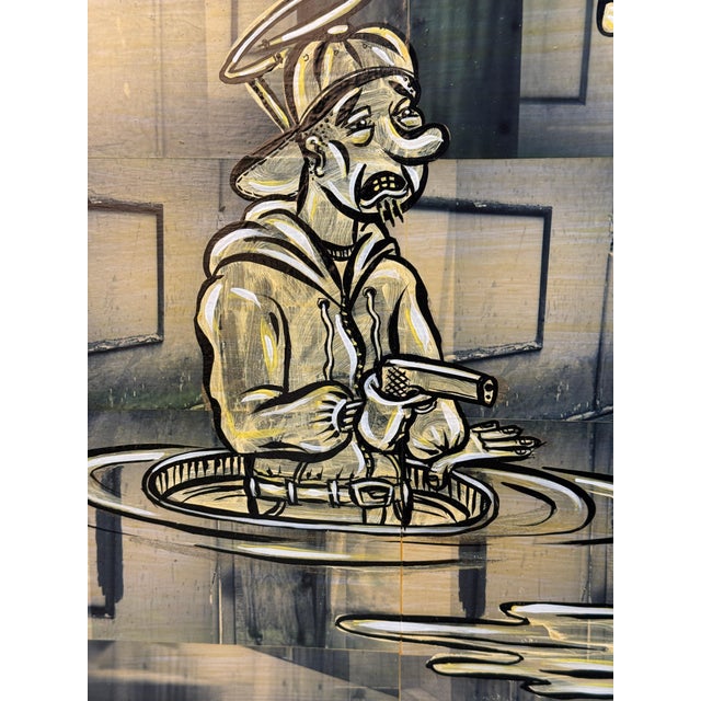 Nicely Framed Original Graffiti Collage Art For Sale - Image 11 of 17