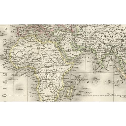 Paper Antique World Map by M. Lapie, Paris, 1838 For Sale - Image 7 of 13