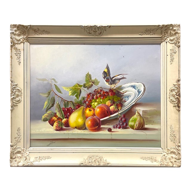 A Palatial Oil on Canvas Still-Life Painting by Mostafa Heydari For Sale